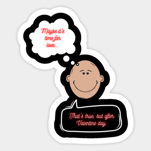 Humorous Valentines: The Face Logo with Speech Bubbles Sticker